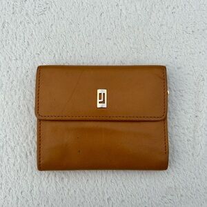 Vintage Jeffries Leather Trifold Wallet Cognac